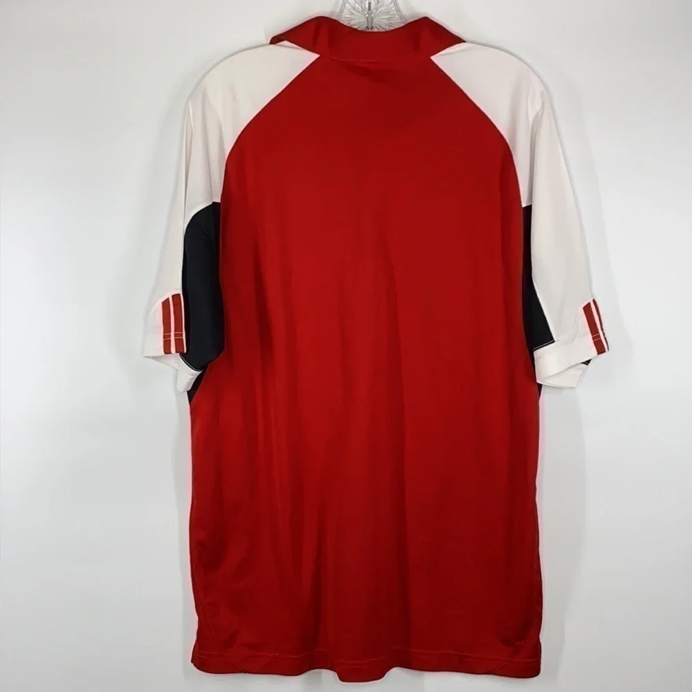 Wisconsin Badgers Adidas Climacool Tram Colors Collard Polo Shirt Medium